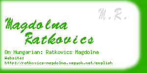 magdolna ratkovics business card